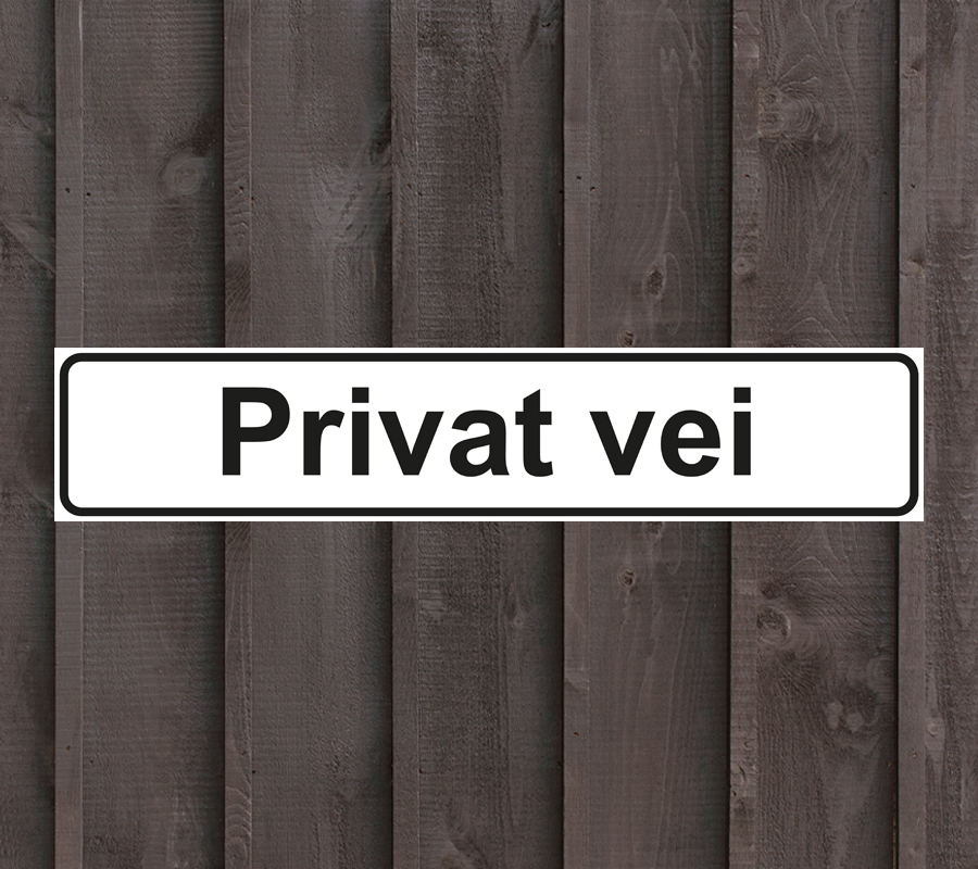 Privat-vei-skilt